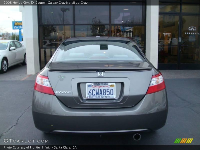 Galaxy Gray Metallic / Gray 2008 Honda Civic EX Coupe