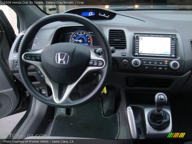 Galaxy Gray Metallic / Gray 2008 Honda Civic EX Coupe