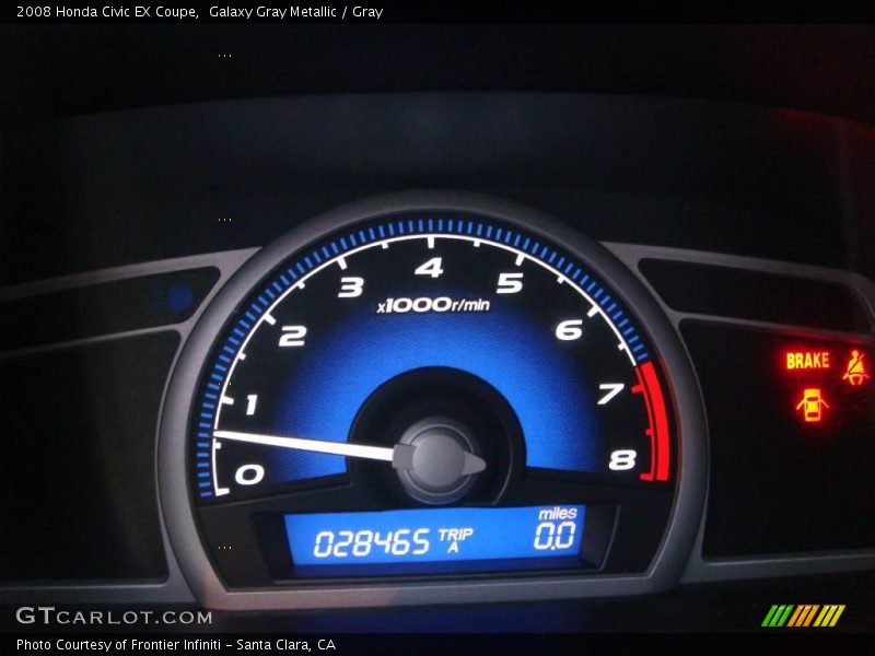 Galaxy Gray Metallic / Gray 2008 Honda Civic EX Coupe