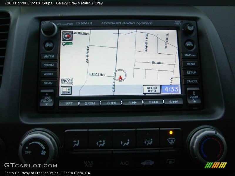 Galaxy Gray Metallic / Gray 2008 Honda Civic EX Coupe