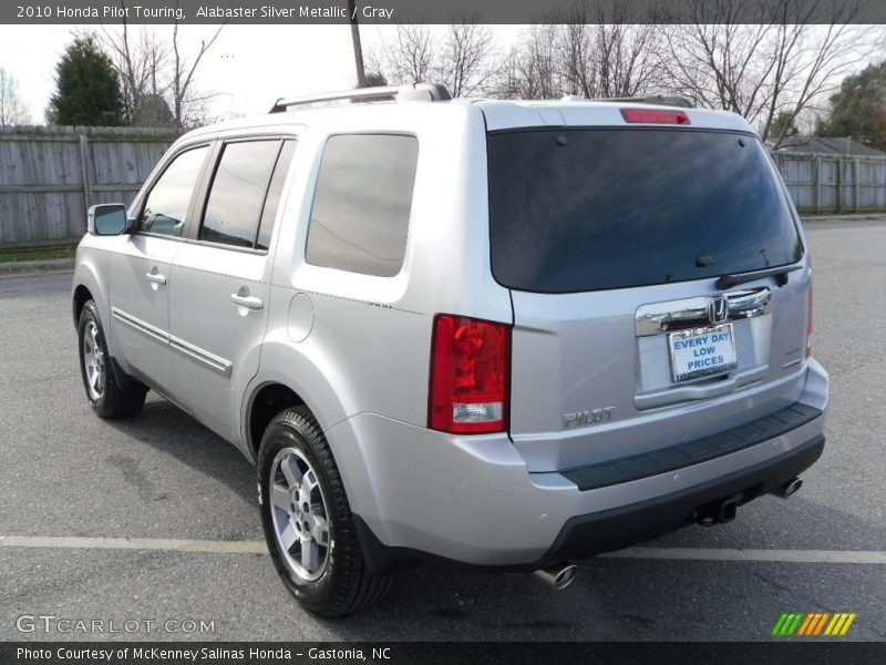 Alabaster Silver Metallic / Gray 2010 Honda Pilot Touring