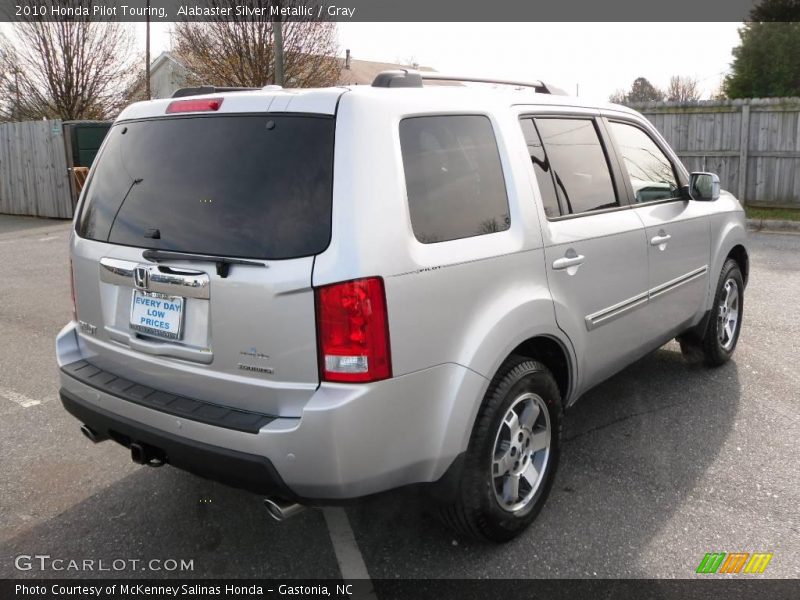 Alabaster Silver Metallic / Gray 2010 Honda Pilot Touring