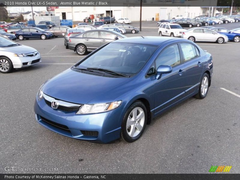 Atomic Blue Metallic / Black 2010 Honda Civic LX-S Sedan