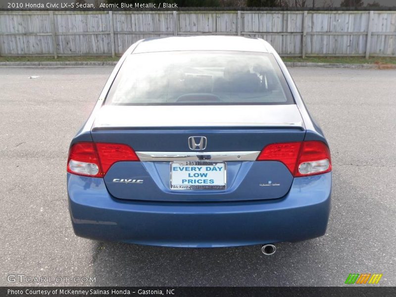 Atomic Blue Metallic / Black 2010 Honda Civic LX-S Sedan