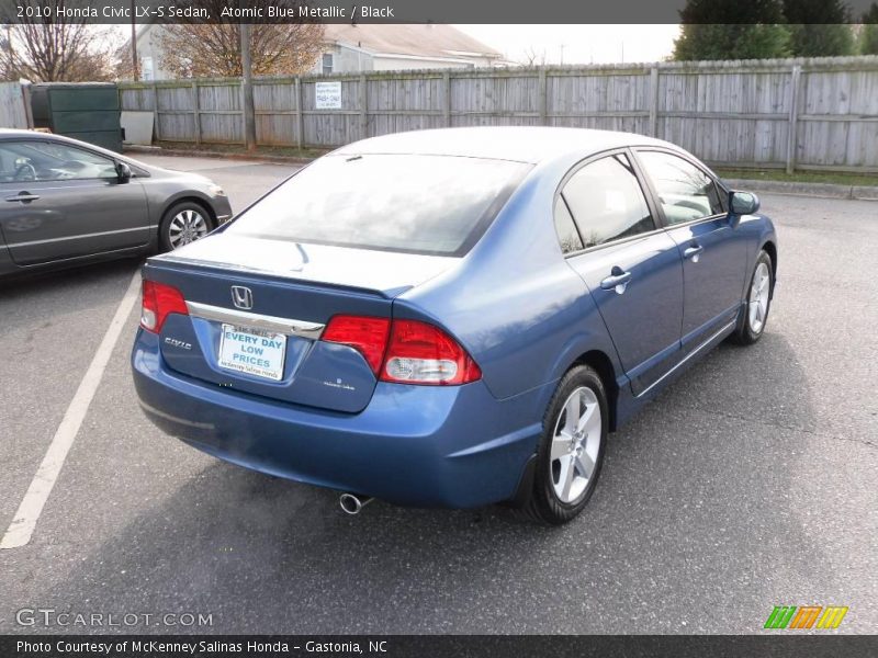 Atomic Blue Metallic / Black 2010 Honda Civic LX-S Sedan