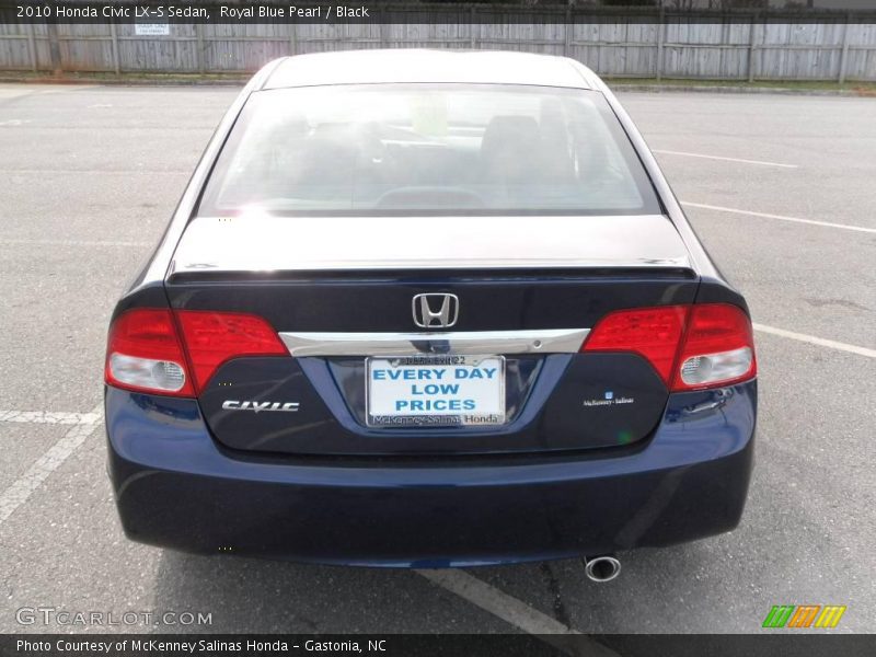 Royal Blue Pearl / Black 2010 Honda Civic LX-S Sedan
