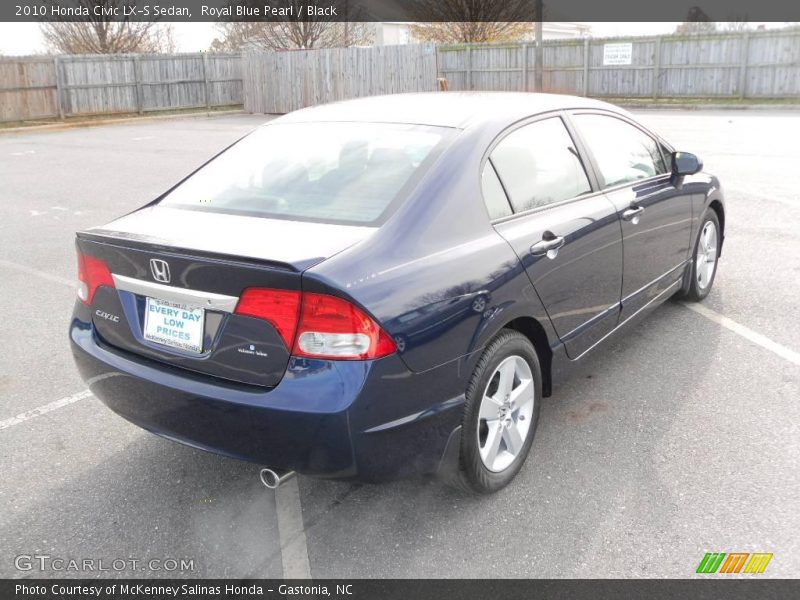 Royal Blue Pearl / Black 2010 Honda Civic LX-S Sedan