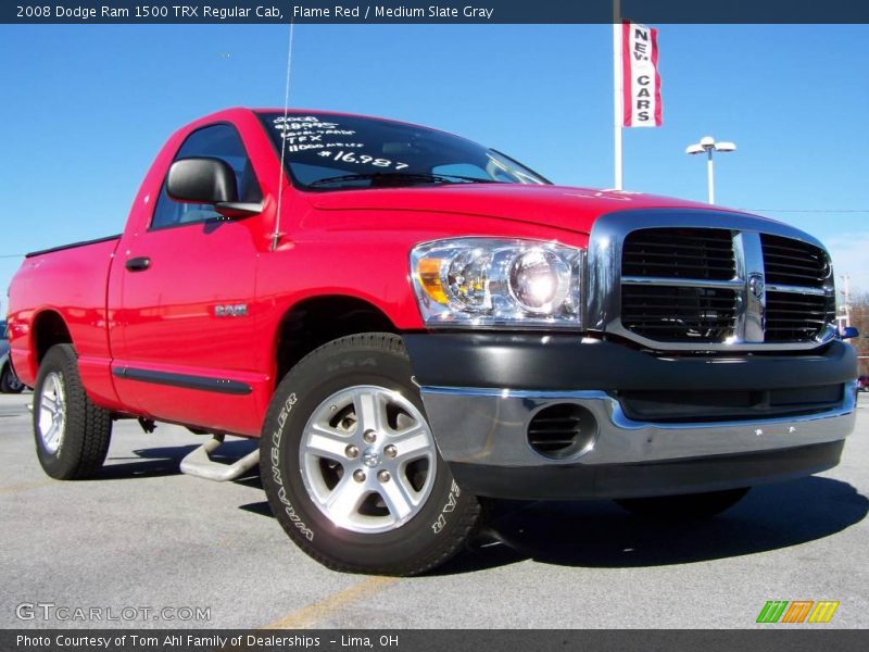 Flame Red / Medium Slate Gray 2008 Dodge Ram 1500 TRX Regular Cab
