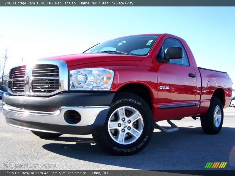 Flame Red / Medium Slate Gray 2008 Dodge Ram 1500 TRX Regular Cab