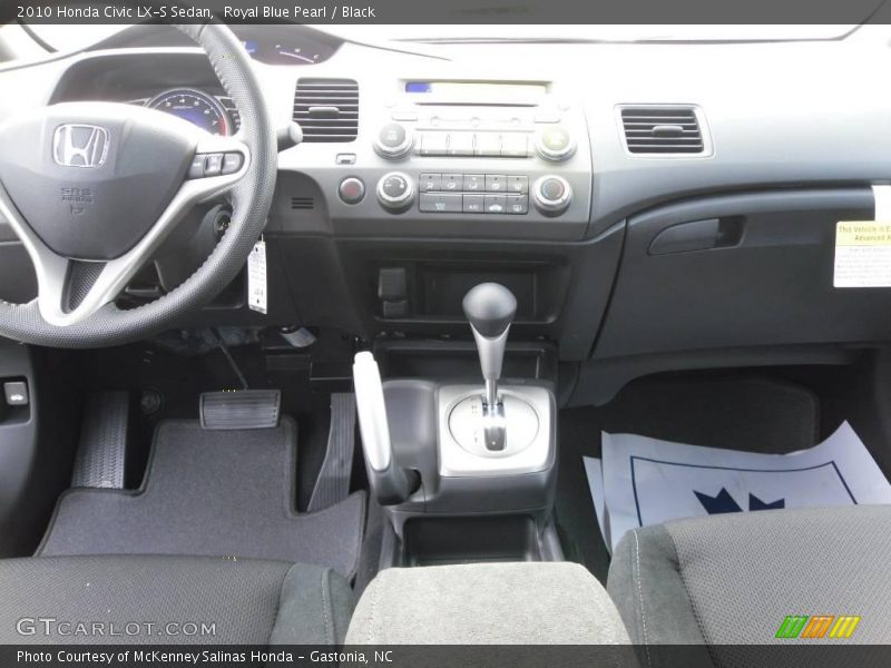 Royal Blue Pearl / Black 2010 Honda Civic LX-S Sedan
