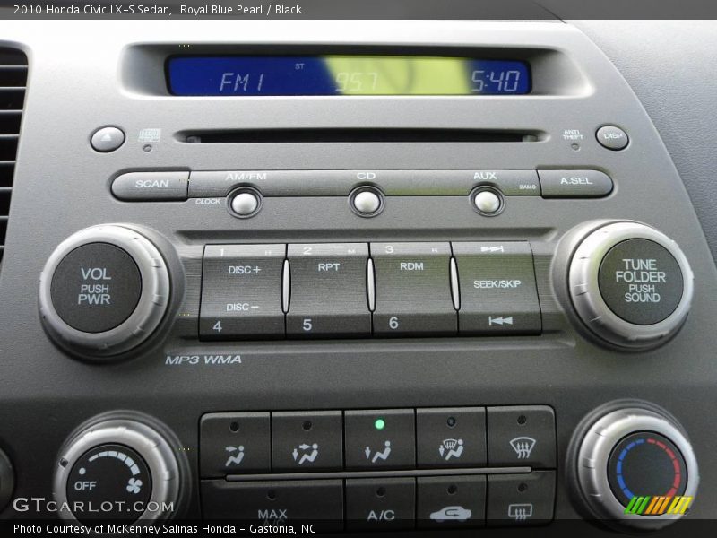 Royal Blue Pearl / Black 2010 Honda Civic LX-S Sedan