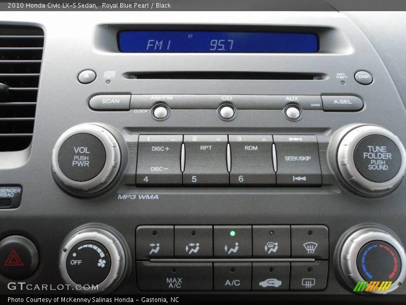 Royal Blue Pearl / Black 2010 Honda Civic LX-S Sedan