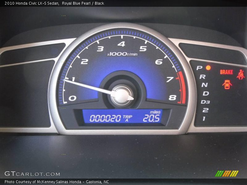 Royal Blue Pearl / Black 2010 Honda Civic LX-S Sedan
