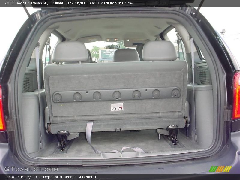 Brilliant Black Crystal Pearl / Medium Slate Gray 2005 Dodge Caravan SE