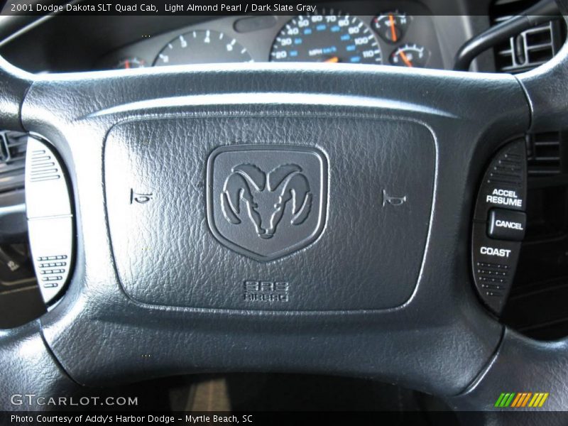 Light Almond Pearl / Dark Slate Gray 2001 Dodge Dakota SLT Quad Cab