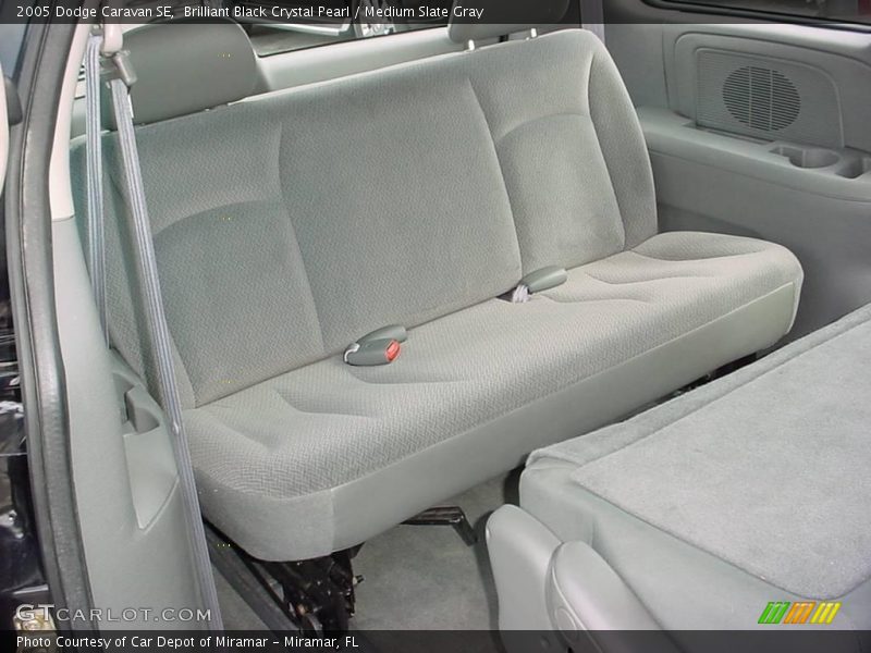 Brilliant Black Crystal Pearl / Medium Slate Gray 2005 Dodge Caravan SE