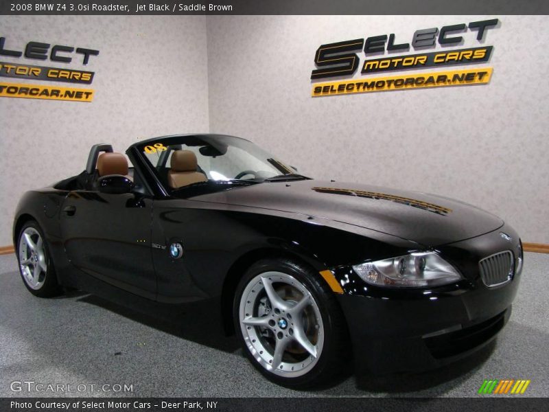 Jet Black / Saddle Brown 2008 BMW Z4 3.0si Roadster