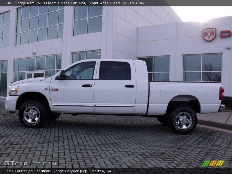 Bright White / Medium Slate Gray 2008 Dodge Ram 2500 Laramie Mega Cab 4x4