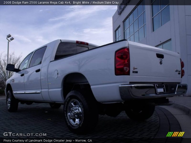 Bright White / Medium Slate Gray 2008 Dodge Ram 2500 Laramie Mega Cab 4x4