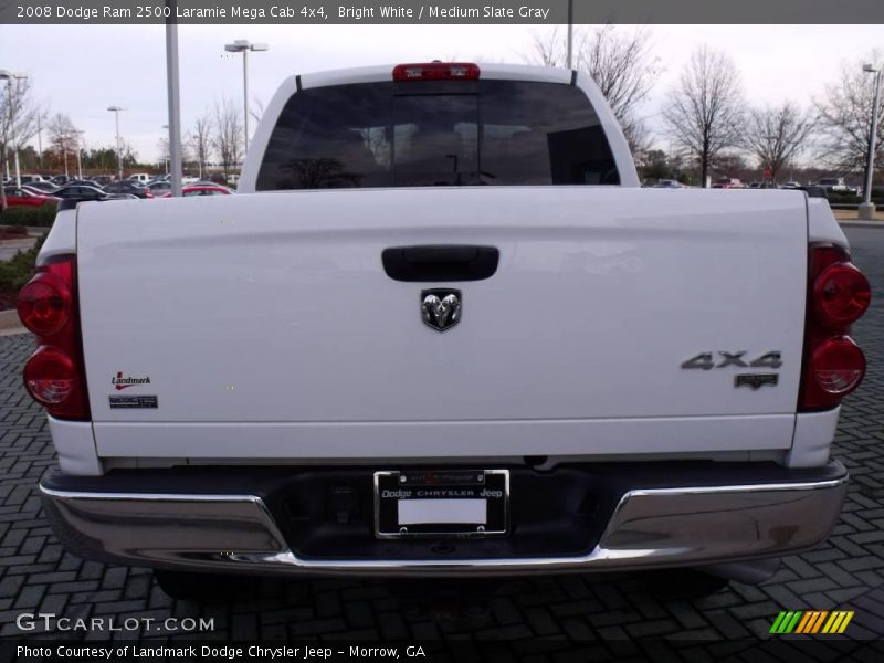 Bright White / Medium Slate Gray 2008 Dodge Ram 2500 Laramie Mega Cab 4x4