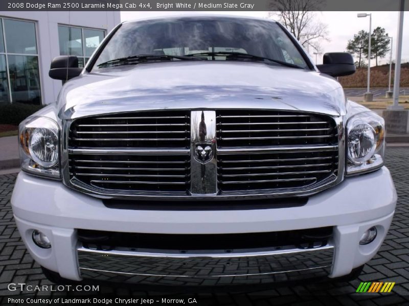Bright White / Medium Slate Gray 2008 Dodge Ram 2500 Laramie Mega Cab 4x4