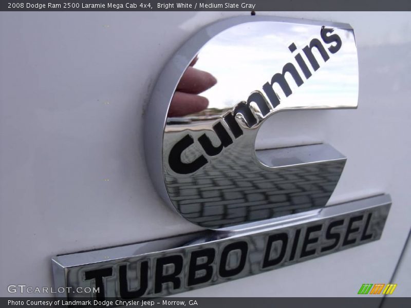 Bright White / Medium Slate Gray 2008 Dodge Ram 2500 Laramie Mega Cab 4x4