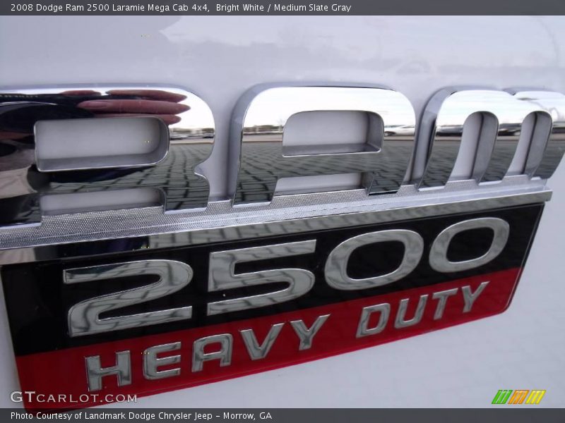 Bright White / Medium Slate Gray 2008 Dodge Ram 2500 Laramie Mega Cab 4x4
