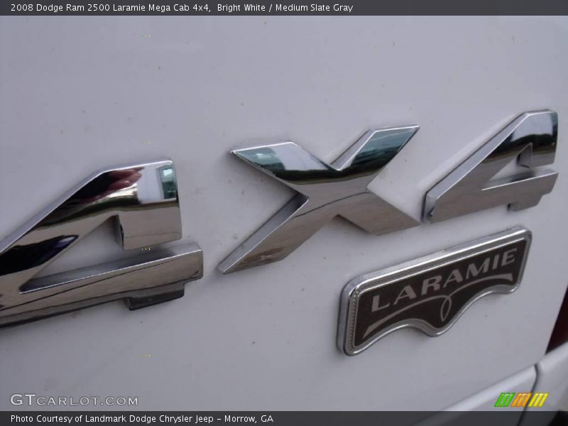 Bright White / Medium Slate Gray 2008 Dodge Ram 2500 Laramie Mega Cab 4x4