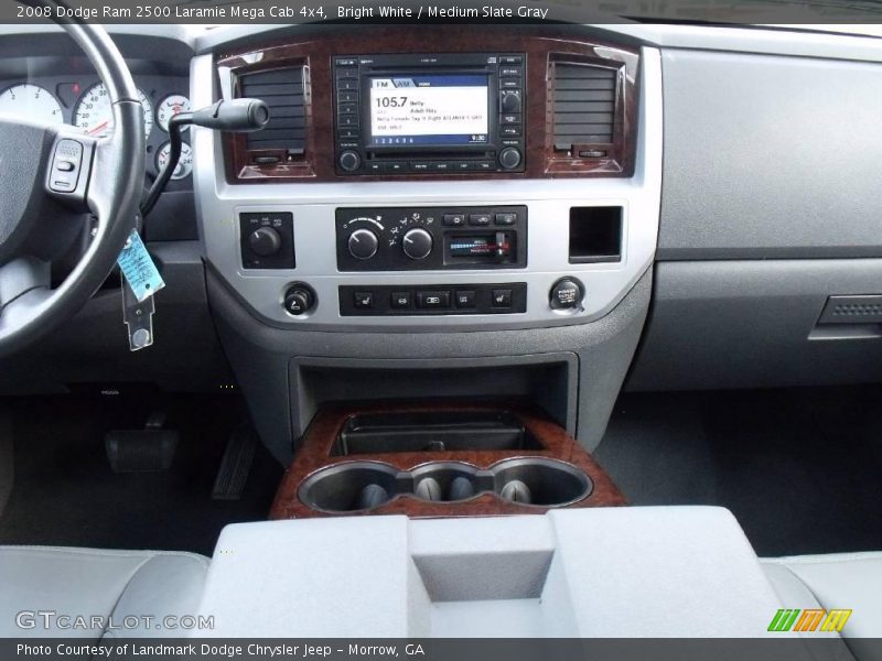 Bright White / Medium Slate Gray 2008 Dodge Ram 2500 Laramie Mega Cab 4x4