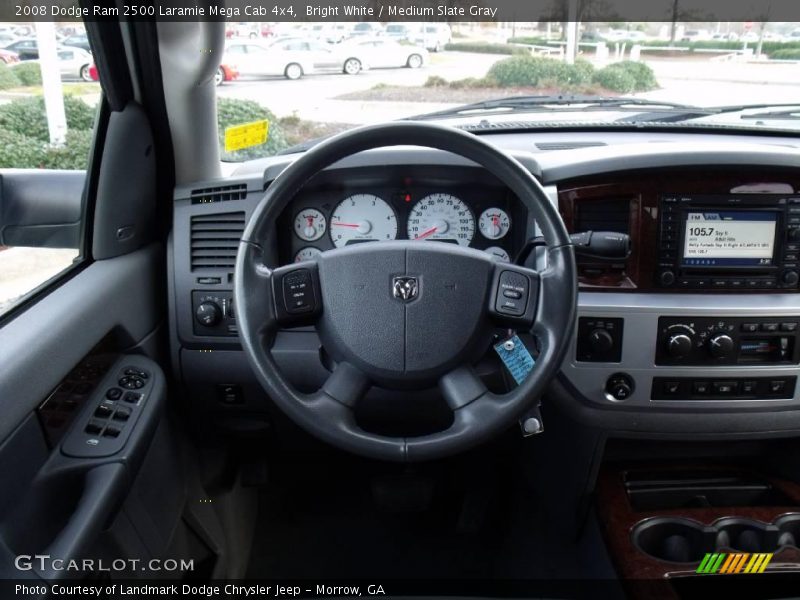 Bright White / Medium Slate Gray 2008 Dodge Ram 2500 Laramie Mega Cab 4x4