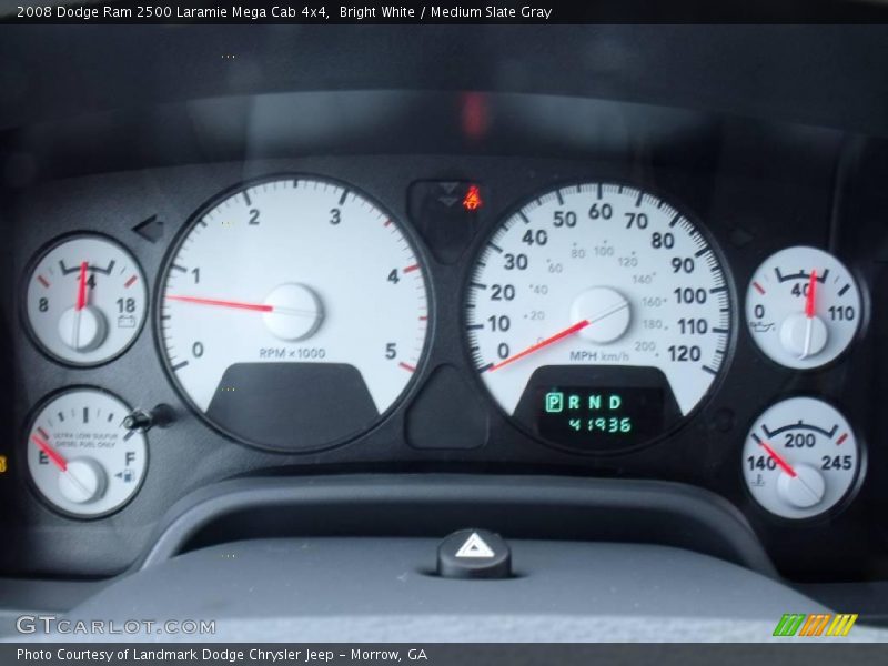 Bright White / Medium Slate Gray 2008 Dodge Ram 2500 Laramie Mega Cab 4x4