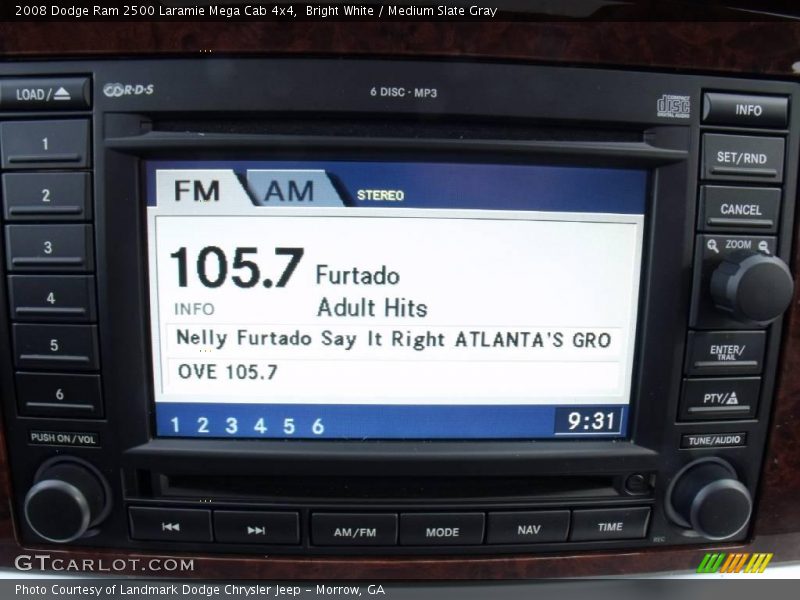 Bright White / Medium Slate Gray 2008 Dodge Ram 2500 Laramie Mega Cab 4x4