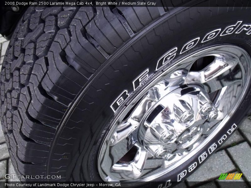 Bright White / Medium Slate Gray 2008 Dodge Ram 2500 Laramie Mega Cab 4x4