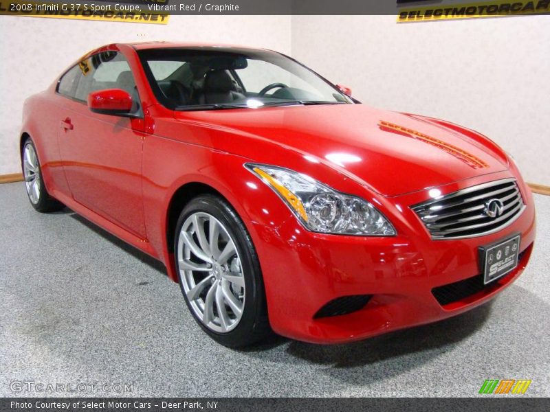 Vibrant Red / Graphite 2008 Infiniti G 37 S Sport Coupe