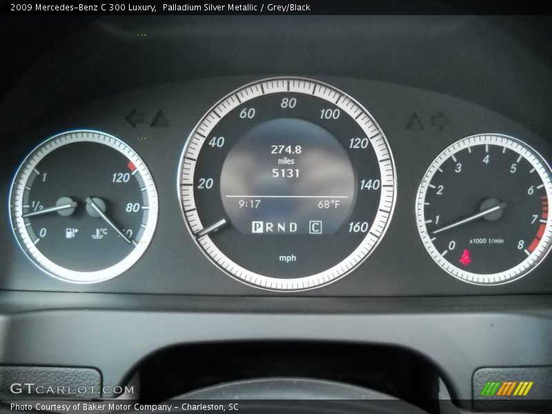 Palladium Silver Metallic / Grey/Black 2009 Mercedes-Benz C 300 Luxury