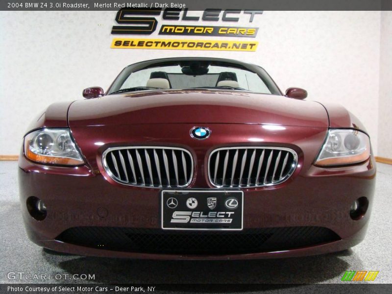 Merlot Red Metallic / Dark Beige 2004 BMW Z4 3.0i Roadster