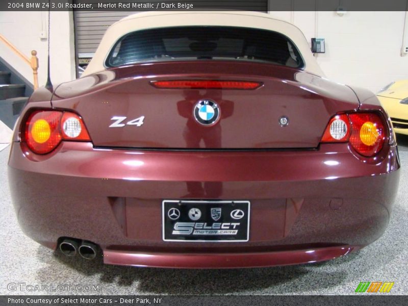 Merlot Red Metallic / Dark Beige 2004 BMW Z4 3.0i Roadster