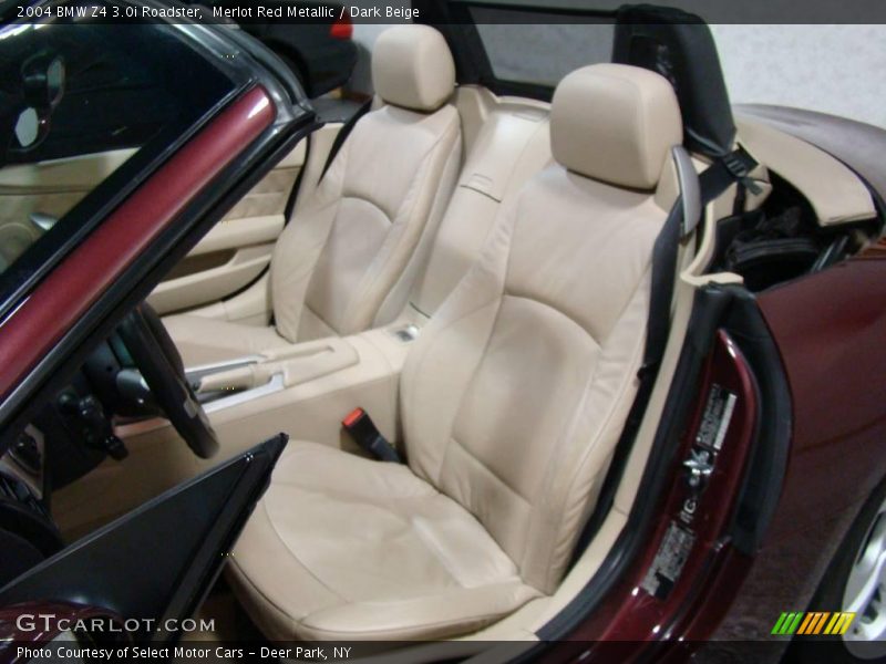 Merlot Red Metallic / Dark Beige 2004 BMW Z4 3.0i Roadster
