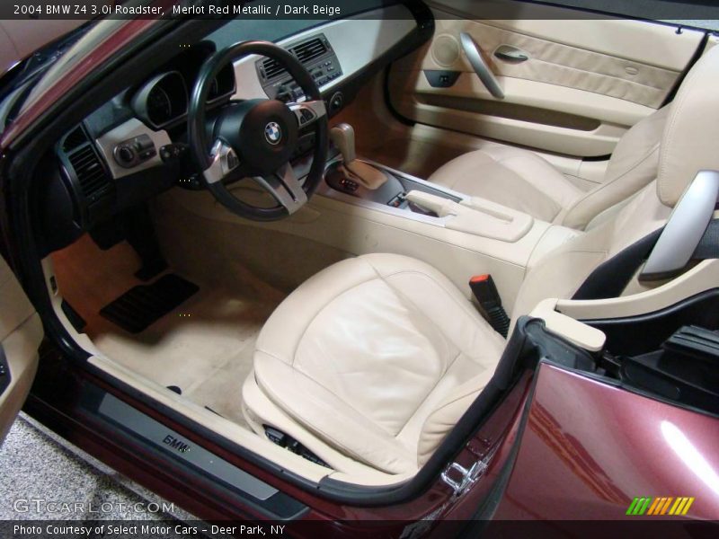 Merlot Red Metallic / Dark Beige 2004 BMW Z4 3.0i Roadster