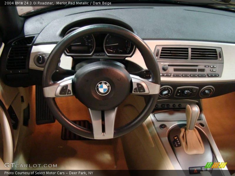 Merlot Red Metallic / Dark Beige 2004 BMW Z4 3.0i Roadster