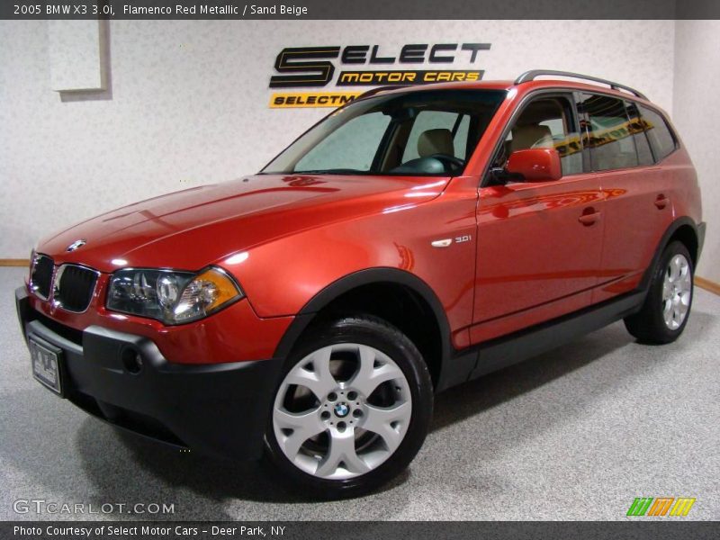 Flamenco Red Metallic / Sand Beige 2005 BMW X3 3.0i