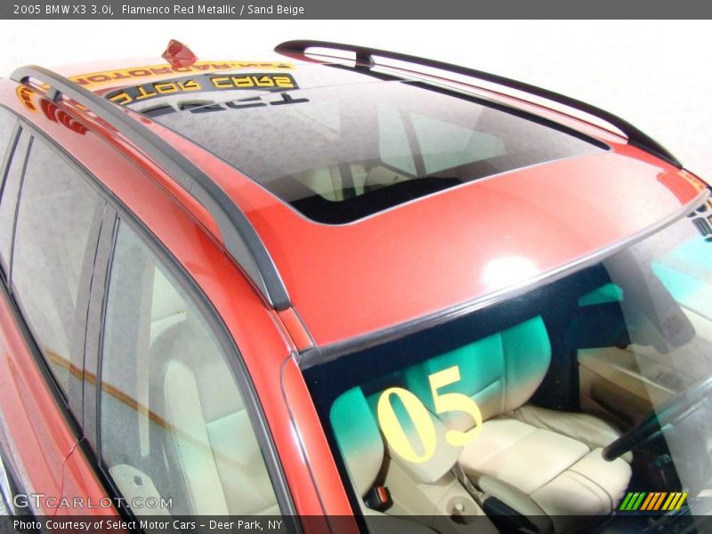 Flamenco Red Metallic / Sand Beige 2005 BMW X3 3.0i