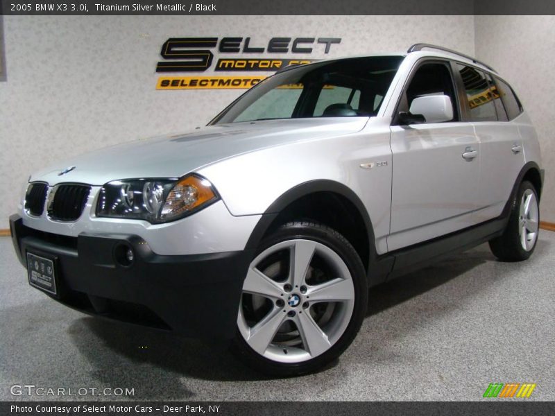 Titanium Silver Metallic / Black 2005 BMW X3 3.0i