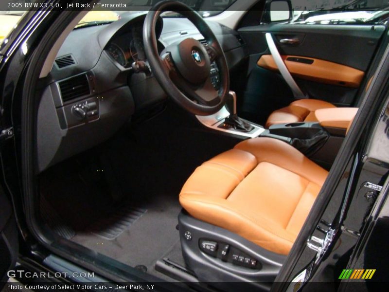 Jet Black / Terracotta 2005 BMW X3 3.0i