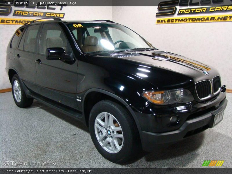 Jet Black / Sand Beige 2005 BMW X5 3.0i