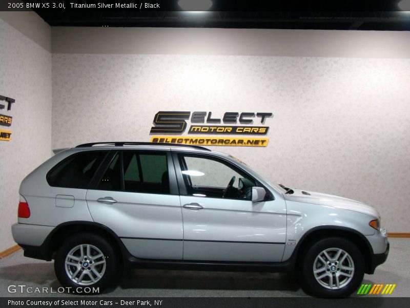 Titanium Silver Metallic / Black 2005 BMW X5 3.0i