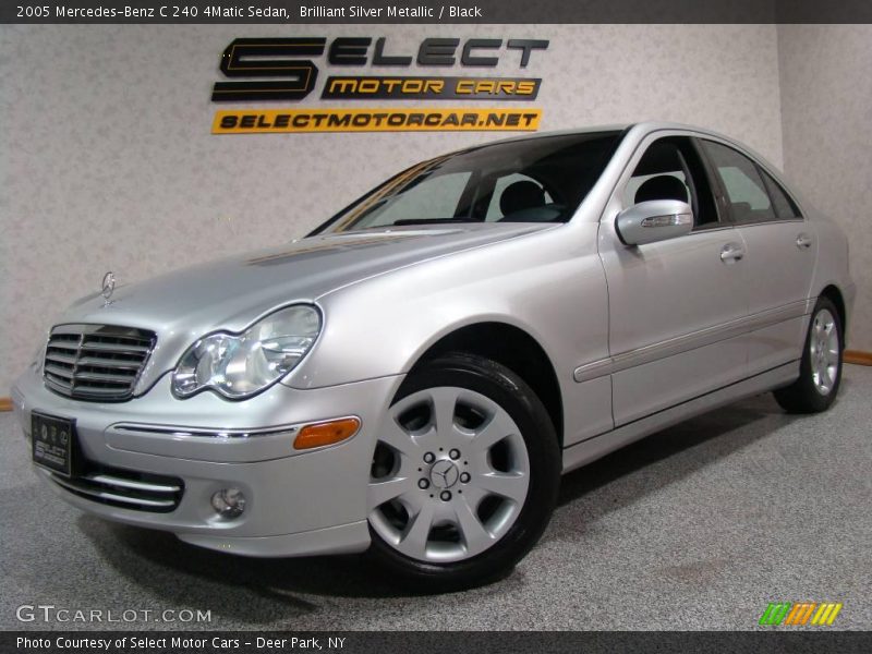 Brilliant Silver Metallic / Black 2005 Mercedes-Benz C 240 4Matic Sedan