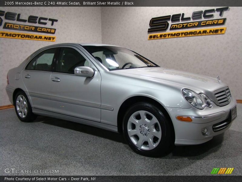 Brilliant Silver Metallic / Black 2005 Mercedes-Benz C 240 4Matic Sedan