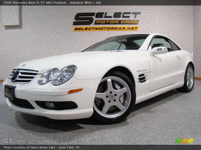 Alabaster White / Ash 2005 Mercedes-Benz SL 55 AMG Roadster