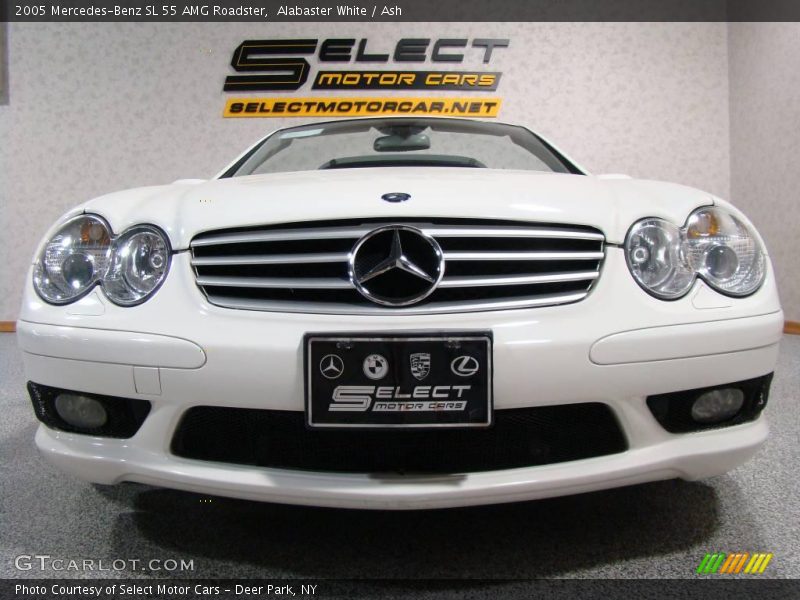 Alabaster White / Ash 2005 Mercedes-Benz SL 55 AMG Roadster